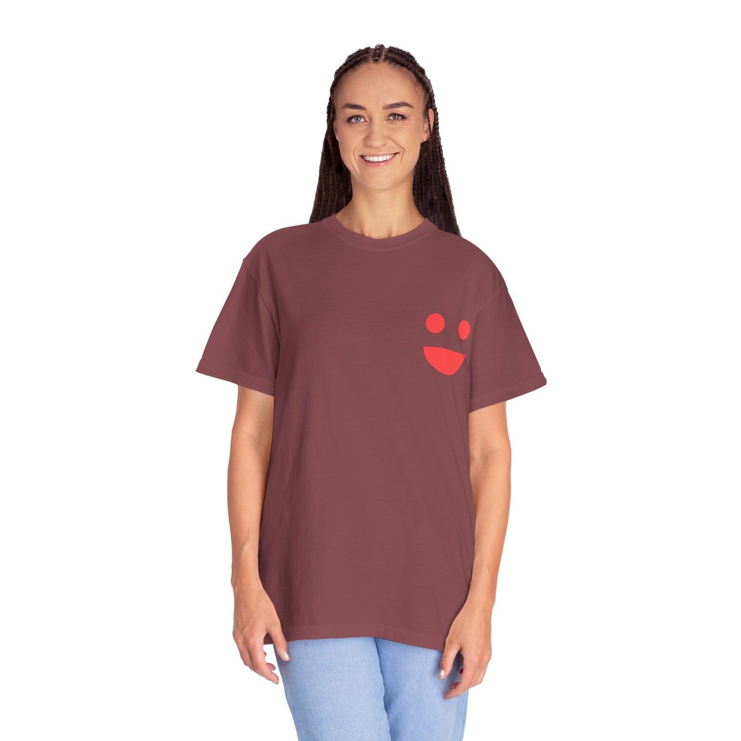 Smile Pocket Tee — “Small Miracles in Life Exist” Inspirational Graphic T-Shirt