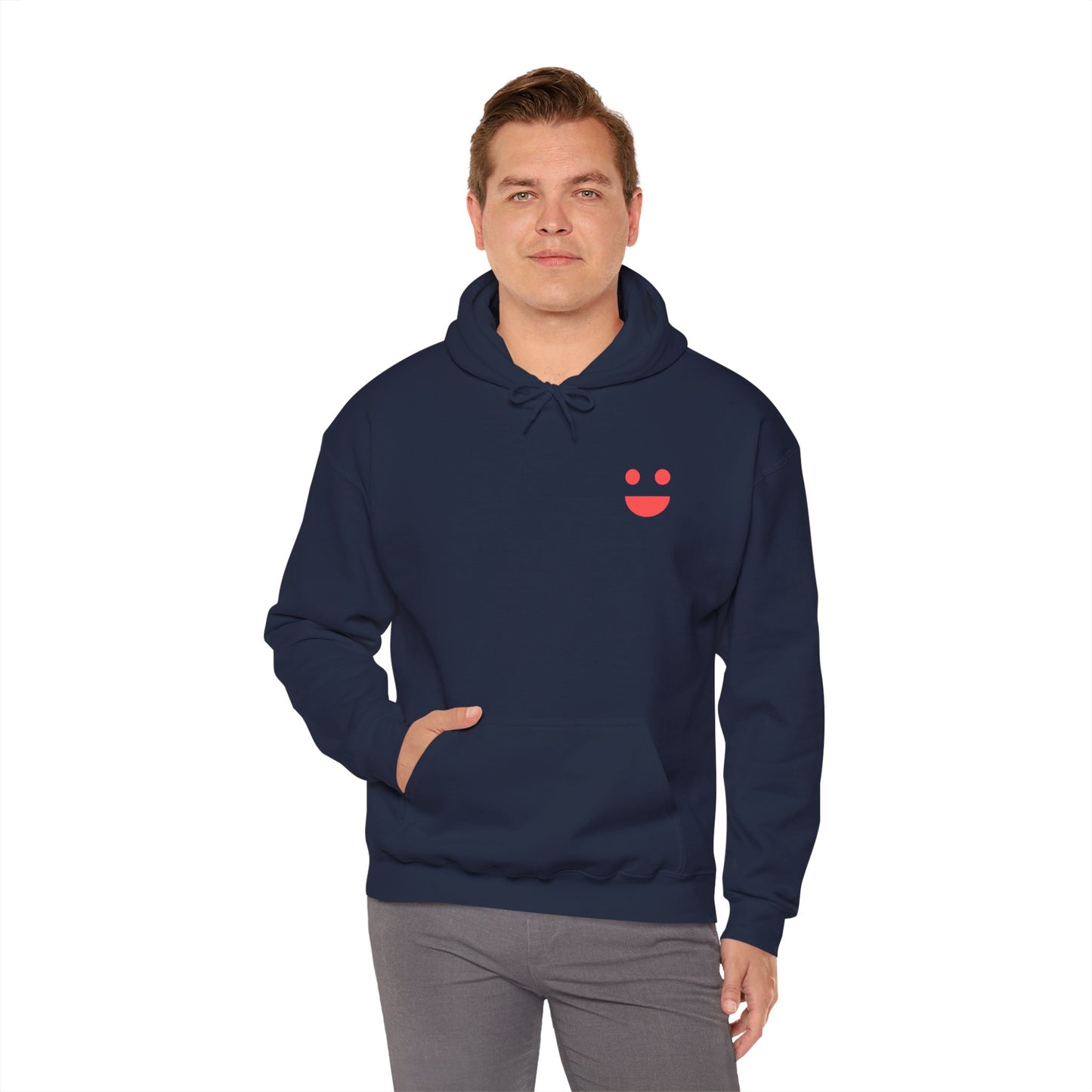 Hoodie — 'Small Miracles In Life Exist' Minimal Smiley Pullover