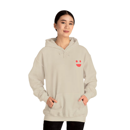 Hoodie — 'Small Miracles In Life Exist' Minimal Smiley Pullover