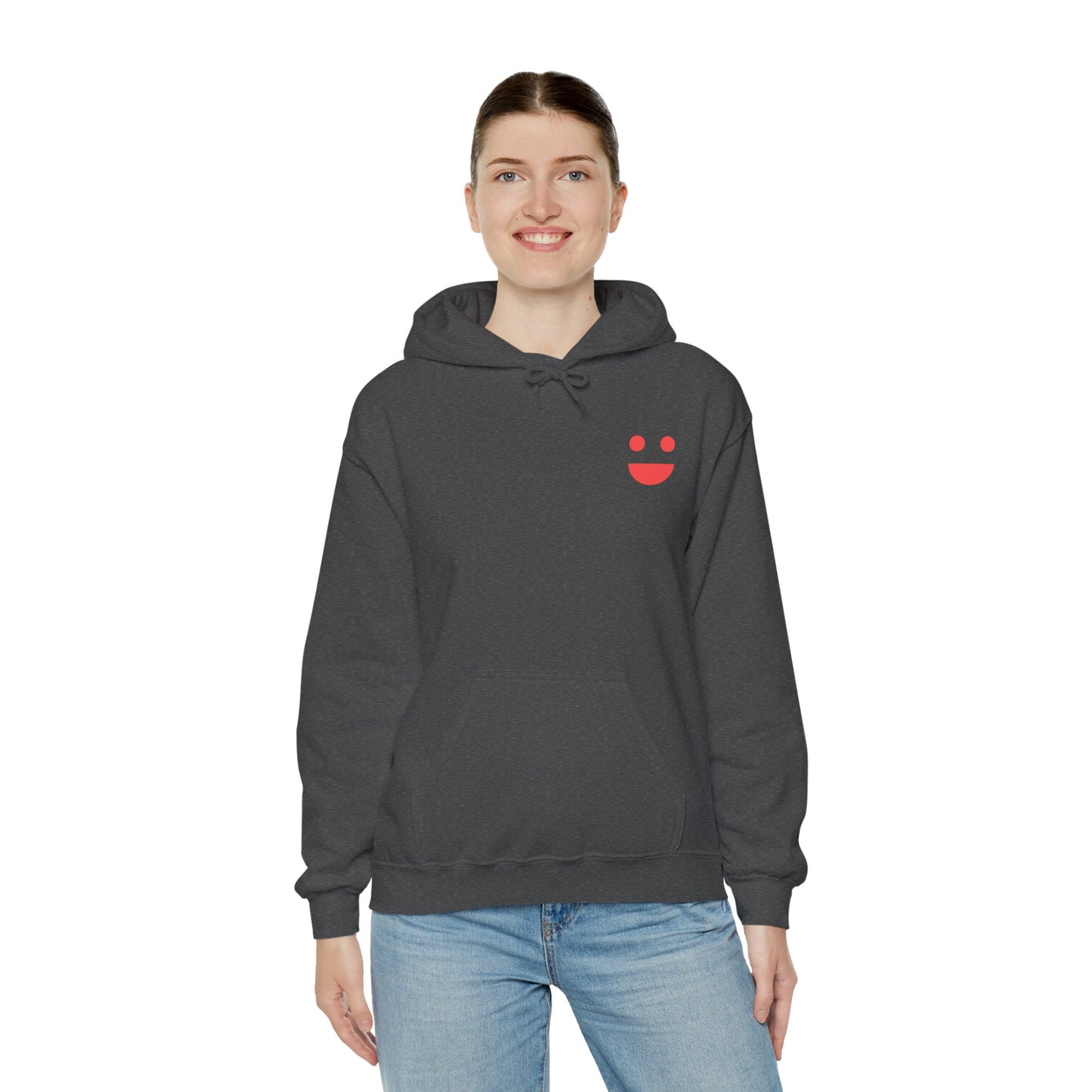 Hoodie — 'Small Miracles In Life Exist' Minimal Smiley Pullover
