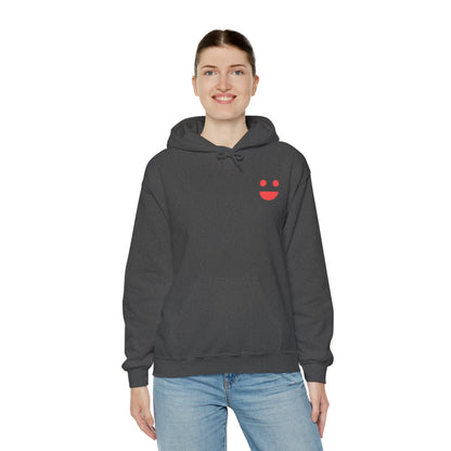 Hoodie — 'Small Miracles In Life Exist' Minimal Smiley Pullover