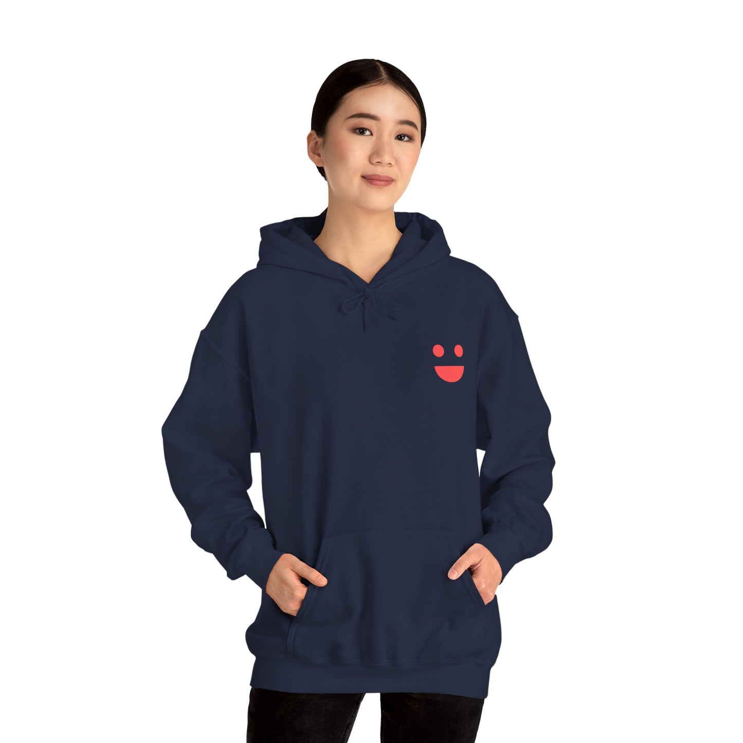 Hoodie — 'Small Miracles In Life Exist' Minimal Smiley Pullover