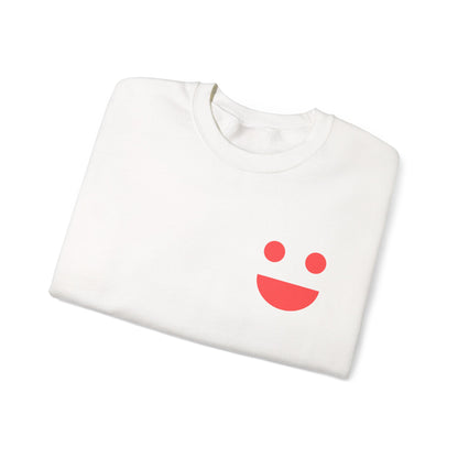 Crewneck Sweatshirt — "SMILE" Colorblock Back Print (Small Miracles In Life Exist)