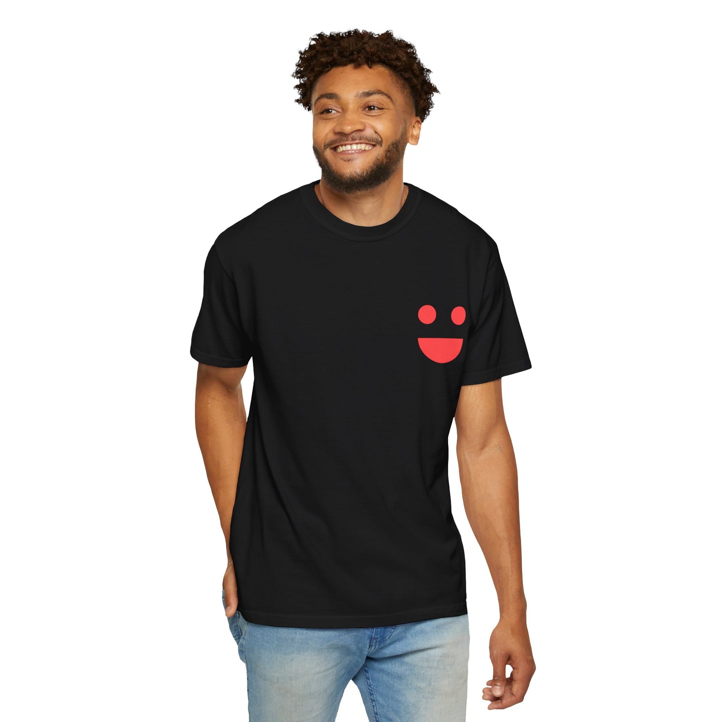 Smile Pocket Tee — “Small Miracles in Life Exist” Inspirational Graphic T-Shirt
