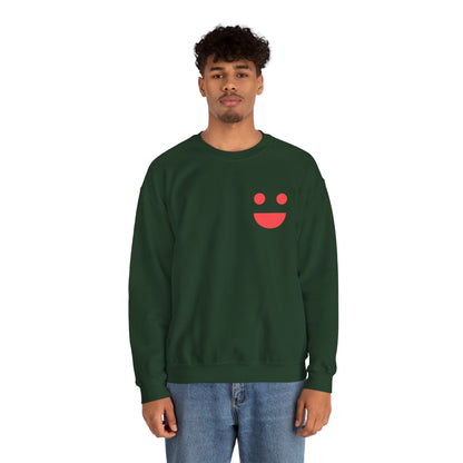 Crewneck Sweatshirt — "SMILE" Colorblock Back Print (Small Miracles In Life Exist)