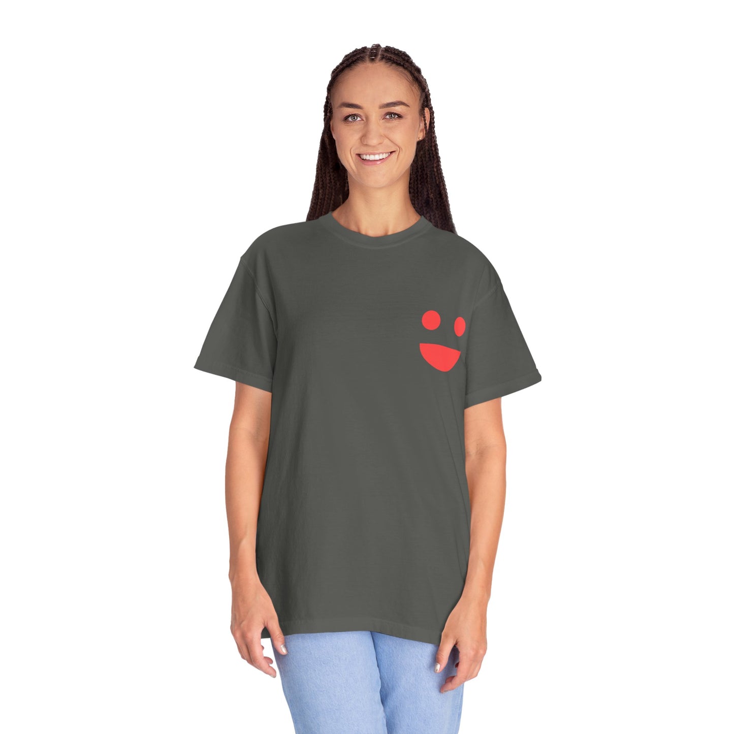 Smile Pocket Tee — “Small Miracles in Life Exist” Inspirational Graphic T-Shirt