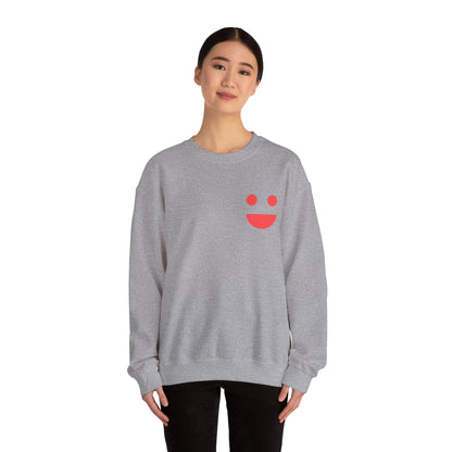Crewneck Sweatshirt — "SMILE" Colorblock Back Print (Small Miracles In Life Exist)