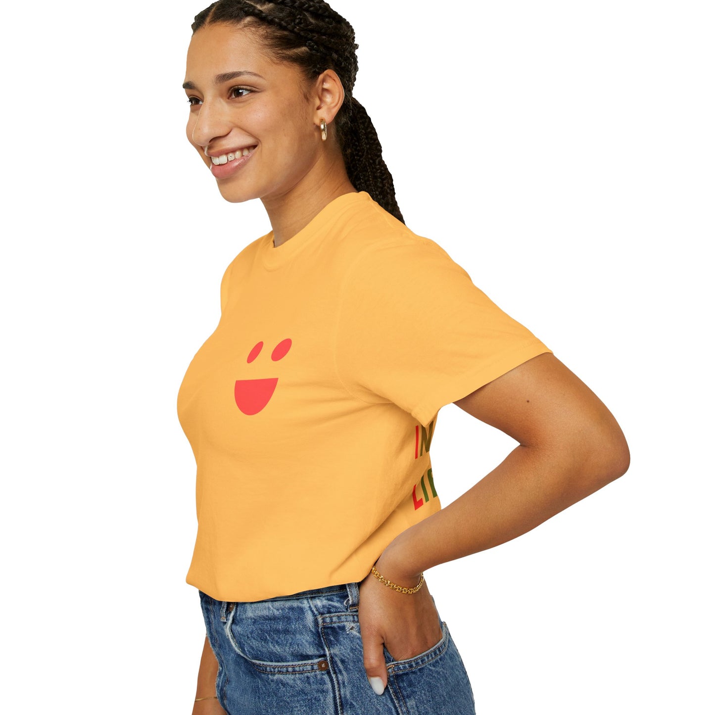 Smile Pocket Tee — “Small Miracles in Life Exist” Inspirational Graphic T-Shirt