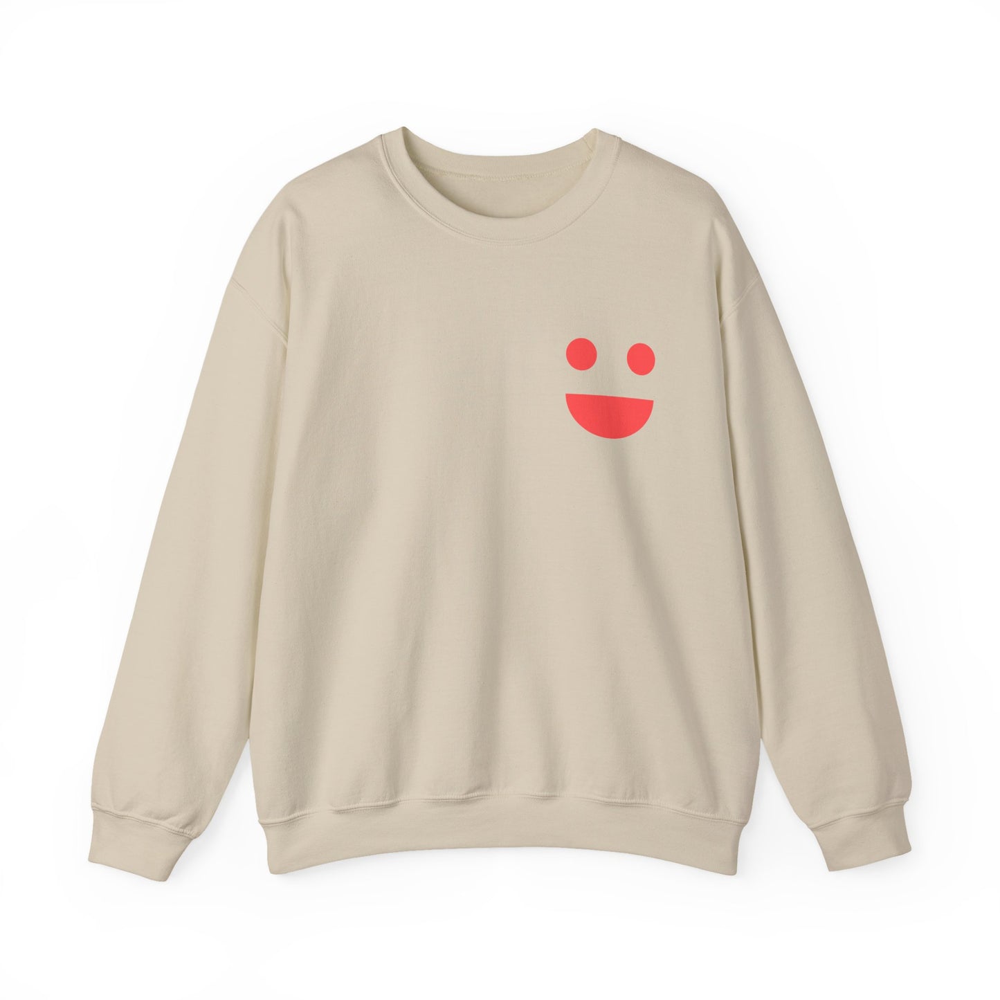 Crewneck Sweatshirt — "SMILE" Colorblock Back Print (Small Miracles In Life Exist)