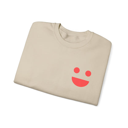 Crewneck Sweatshirt — "SMILE" Colorblock Back Print (Small Miracles In Life Exist)