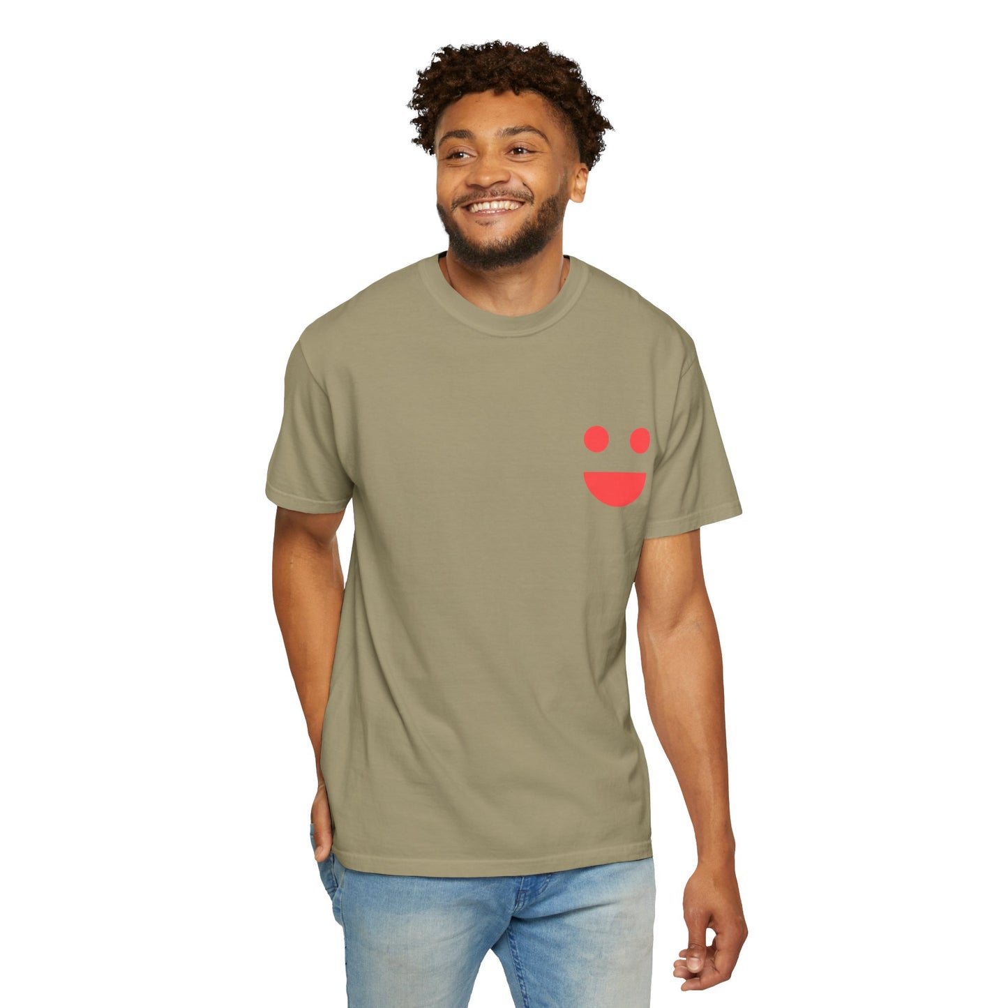 Smile Pocket Tee — “Small Miracles in Life Exist” Inspirational Graphic T-Shirt