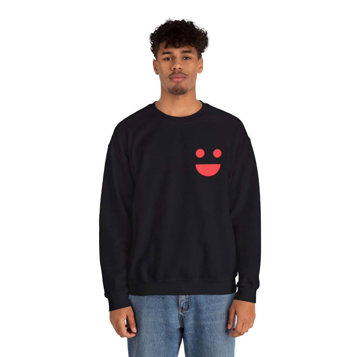 Crewneck Sweatshirt — "SMILE" Colorblock Back Print (Small Miracles In Life Exist)