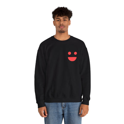 Crewneck Sweatshirt — "SMILE" Colorblock Back Print (Small Miracles In Life Exist)