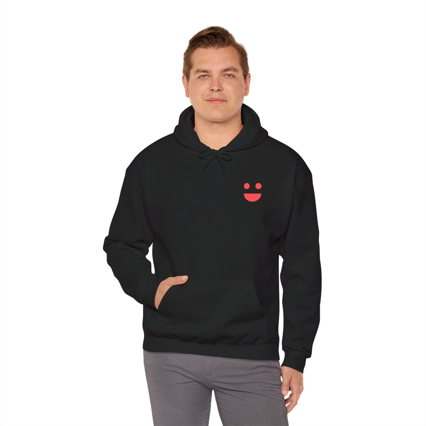 Hoodie — 'Small Miracles In Life Exist' Minimal Smiley Pullover