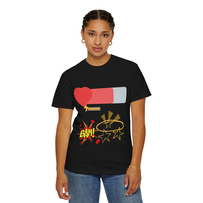 Empowered Vibes Unisex T-Shirt - Heartbeat and Resilience Design