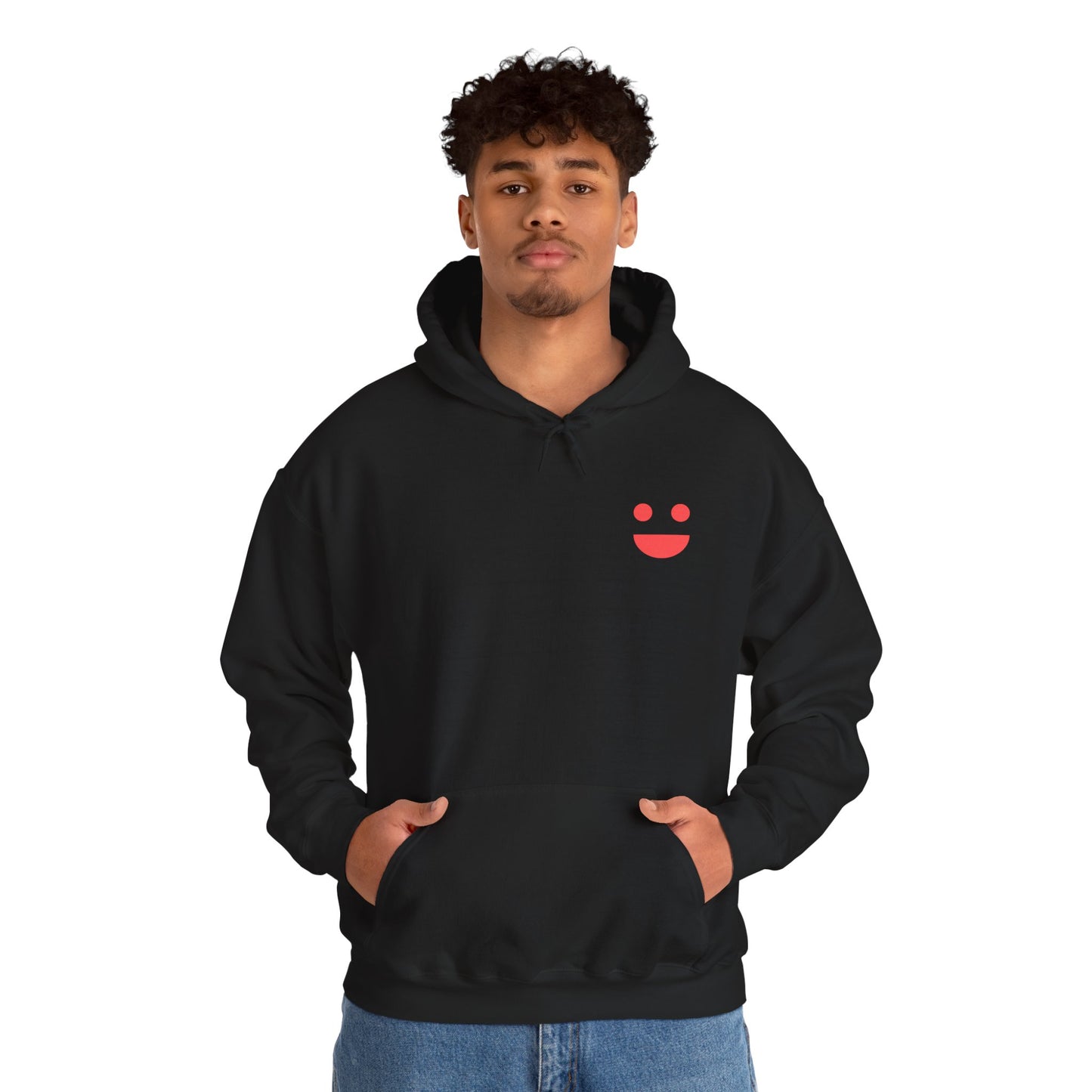 Hoodie — 'Small Miracles In Life Exist' Minimal Smiley Pullover