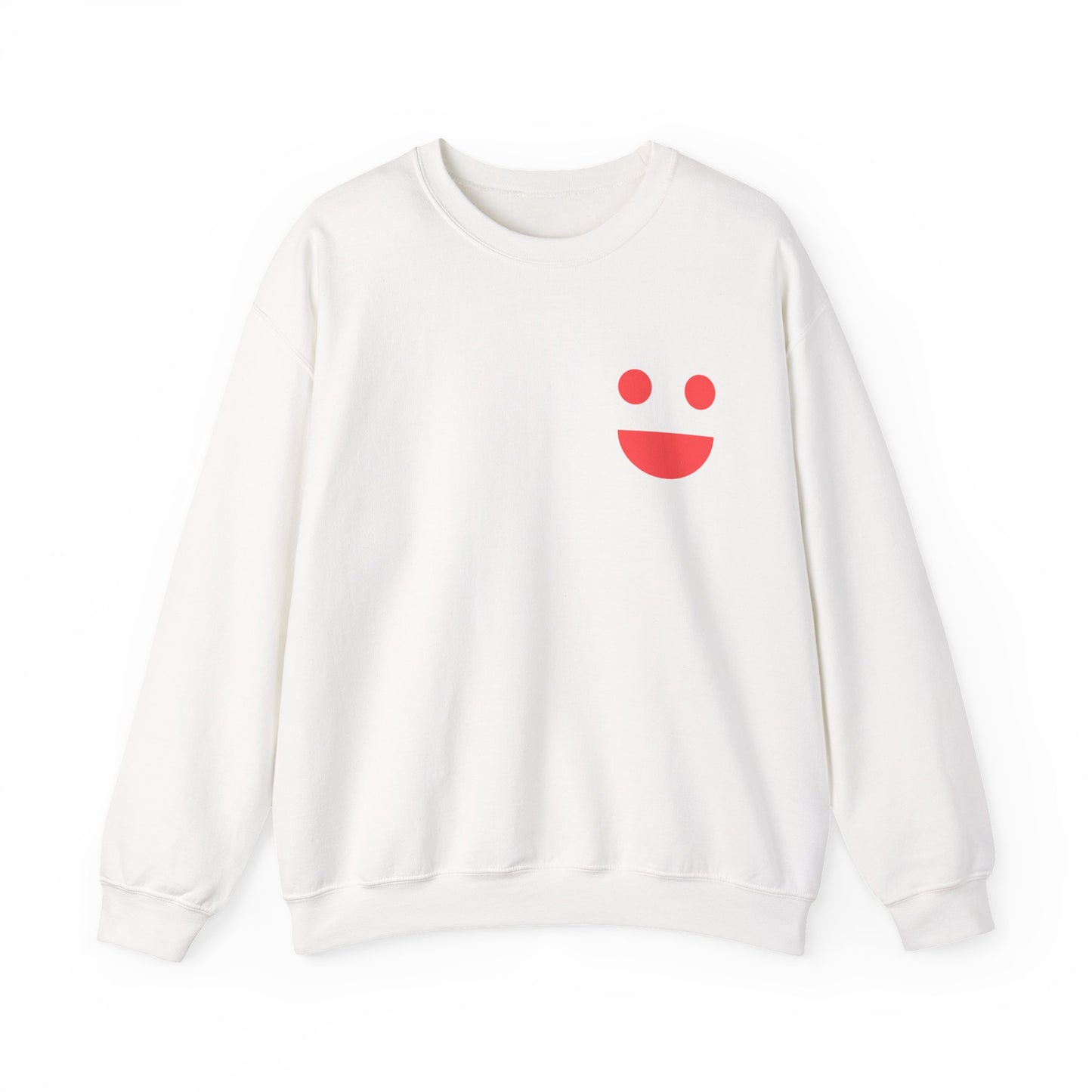 Crewneck Sweatshirt — "SMILE" Colorblock Back Print (Small Miracles In Life Exist)