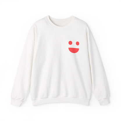 Crewneck Sweatshirt — "SMILE" Colorblock Back Print (Small Miracles In Life Exist)