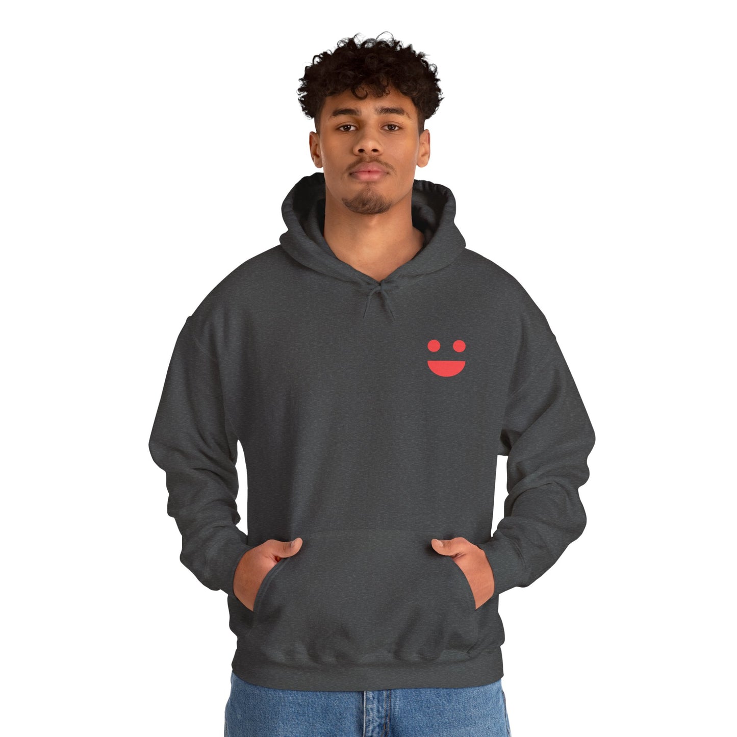 Hoodie — 'Small Miracles In Life Exist' Minimal Smiley Pullover