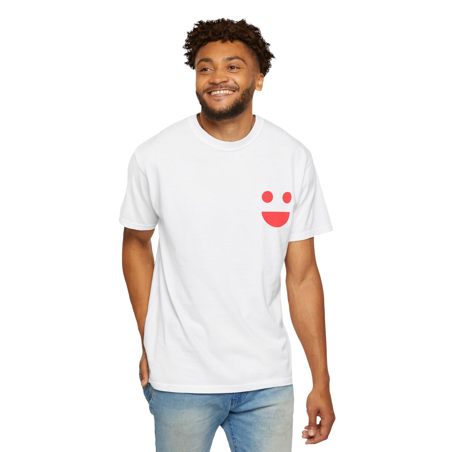 Smile Pocket Tee — “Small Miracles in Life Exist” Inspirational Graphic T-Shirt