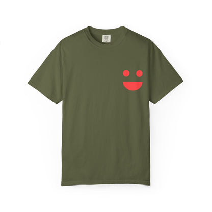 Smile Pocket Tee — “Small Miracles in Life Exist” Inspirational Graphic T-Shirt