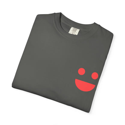 Smile Pocket Tee — “Small Miracles in Life Exist” Inspirational Graphic T-Shirt