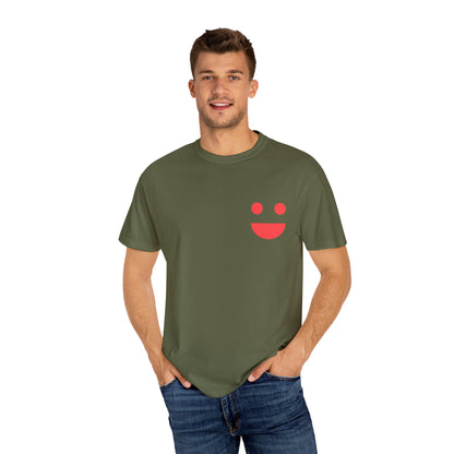 Smile Pocket Tee — “Small Miracles in Life Exist” Inspirational Graphic T-Shirt