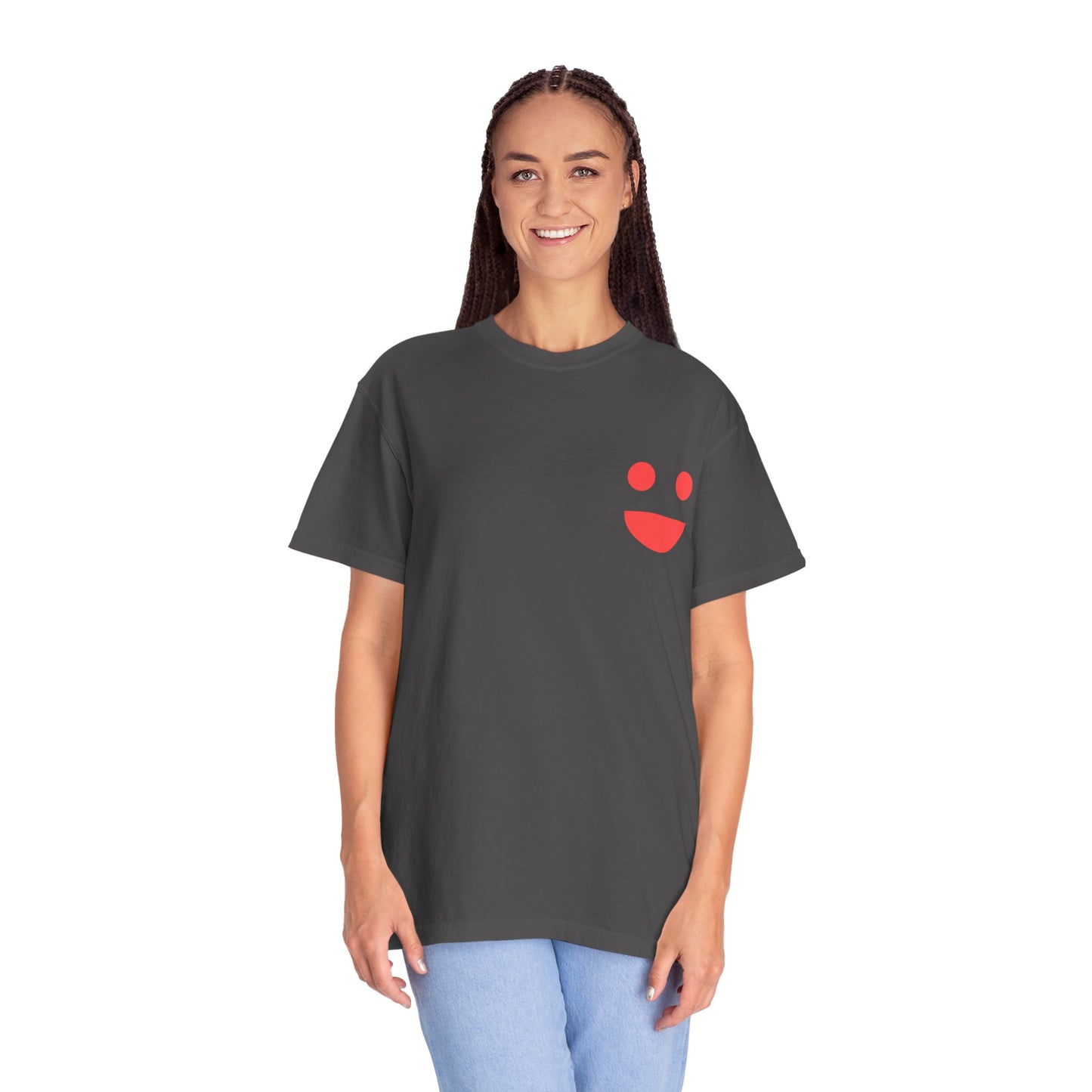 Smile Pocket Tee — “Small Miracles in Life Exist” Inspirational Graphic T-Shirt