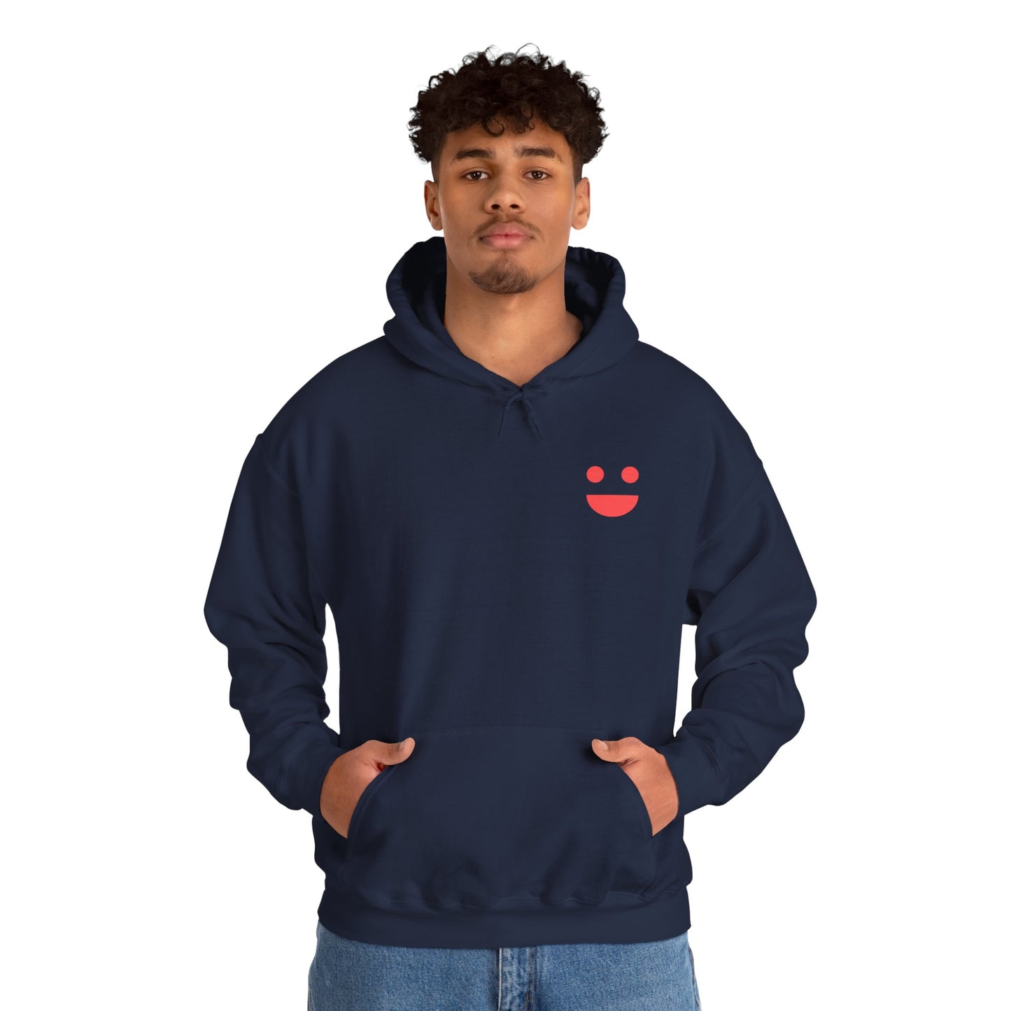 Hoodie — 'Small Miracles In Life Exist' Minimal Smiley Pullover