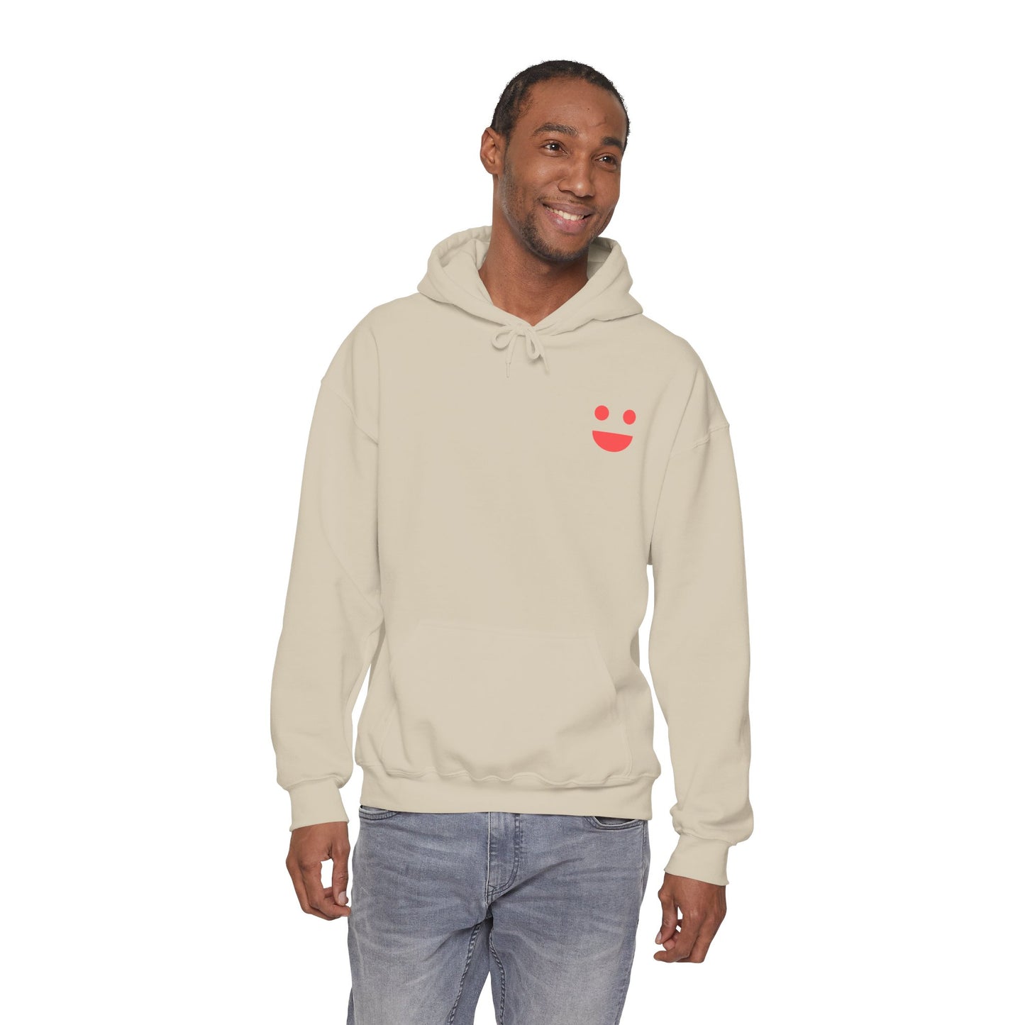 Hoodie — 'Small Miracles In Life Exist' Minimal Smiley Pullover