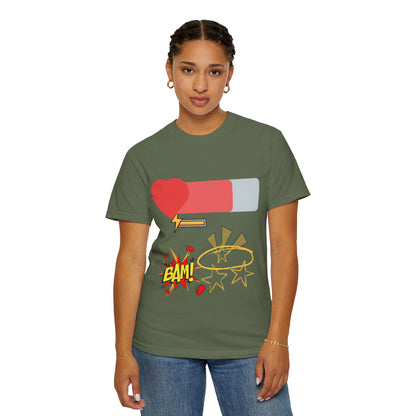 Empowered Vibes Unisex T-Shirt - Heartbeat and Resilience Design