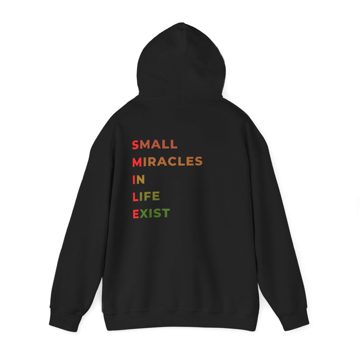 Hoodie — 'Small Miracles In Life Exist' Minimal Smiley Pullover