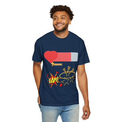 Empowered Vibes Unisex T-Shirt - Heartbeat and Resilience Design
