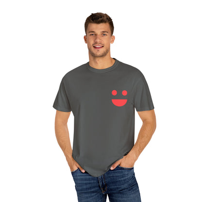 Smile Pocket Tee — “Small Miracles in Life Exist” Inspirational Graphic T-Shirt