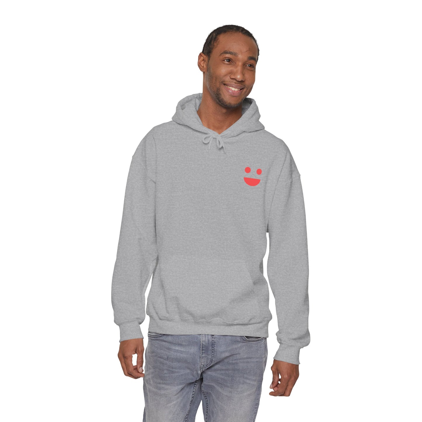 Hoodie — 'Small Miracles In Life Exist' Minimal Smiley Pullover