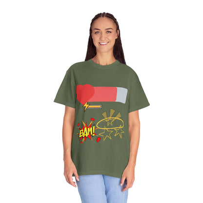 Empowered Vibes Unisex T-Shirt - Heartbeat and Resilience Design
