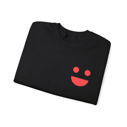 Crewneck Sweatshirt — "SMILE" Colorblock Back Print (Small Miracles In Life Exist)