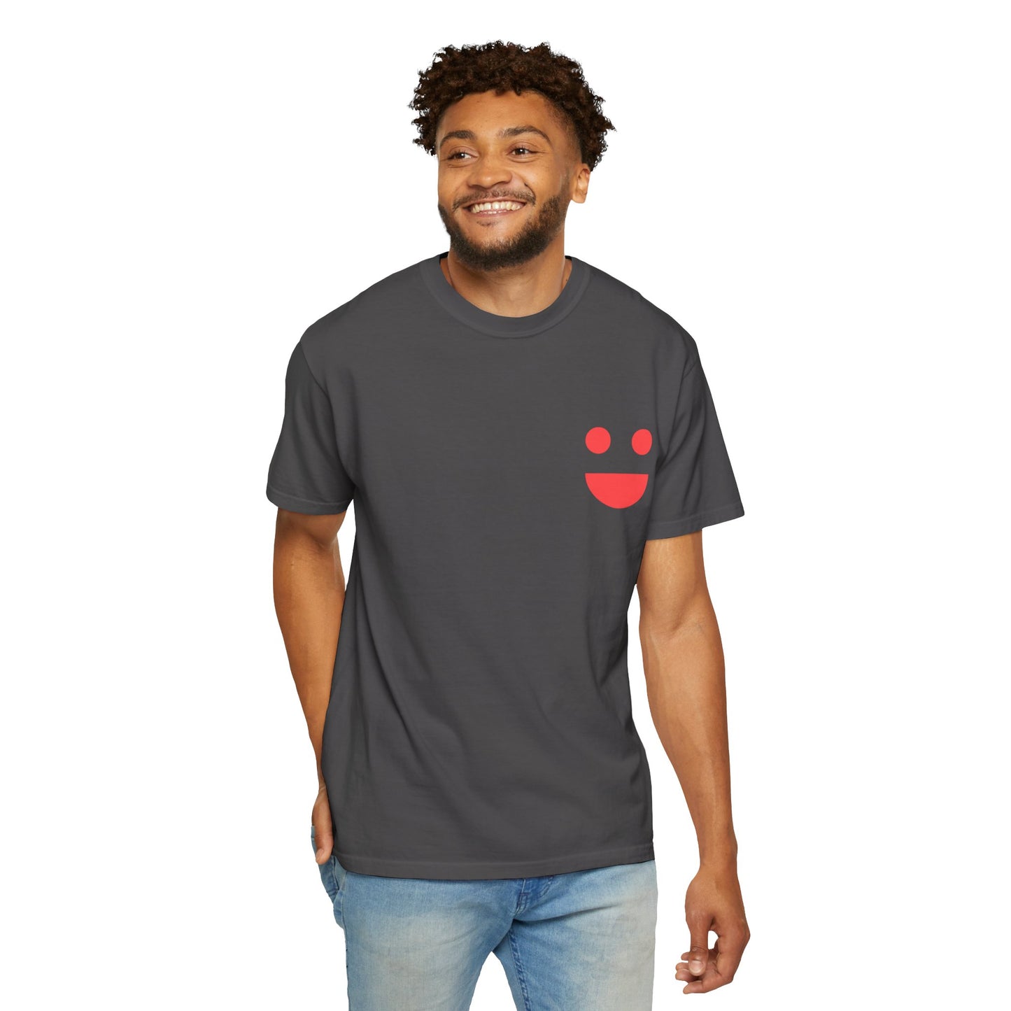 Smile Pocket Tee — “Small Miracles in Life Exist” Inspirational Graphic T-Shirt