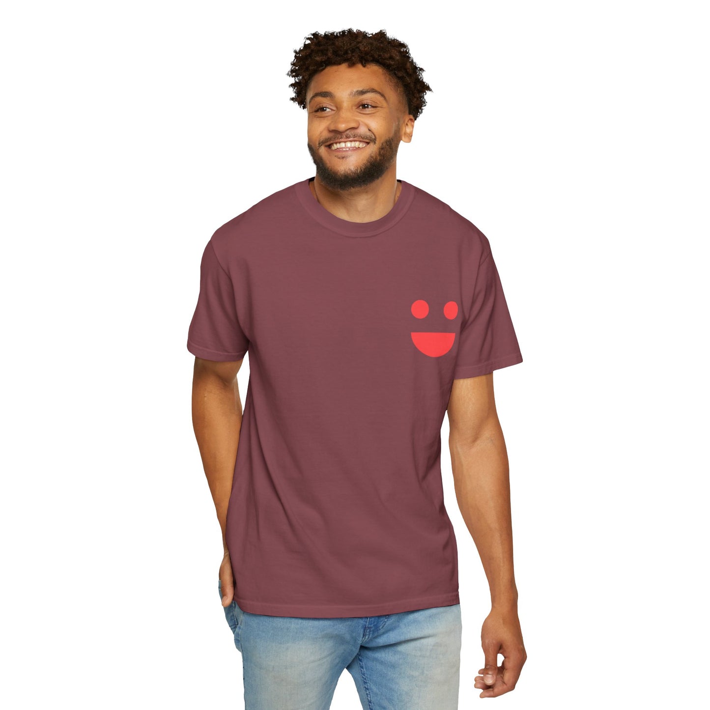 Smile Pocket Tee — “Small Miracles in Life Exist” Inspirational Graphic T-Shirt