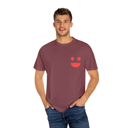 Smile Pocket Tee — “Small Miracles in Life Exist” Inspirational Graphic T-Shirt