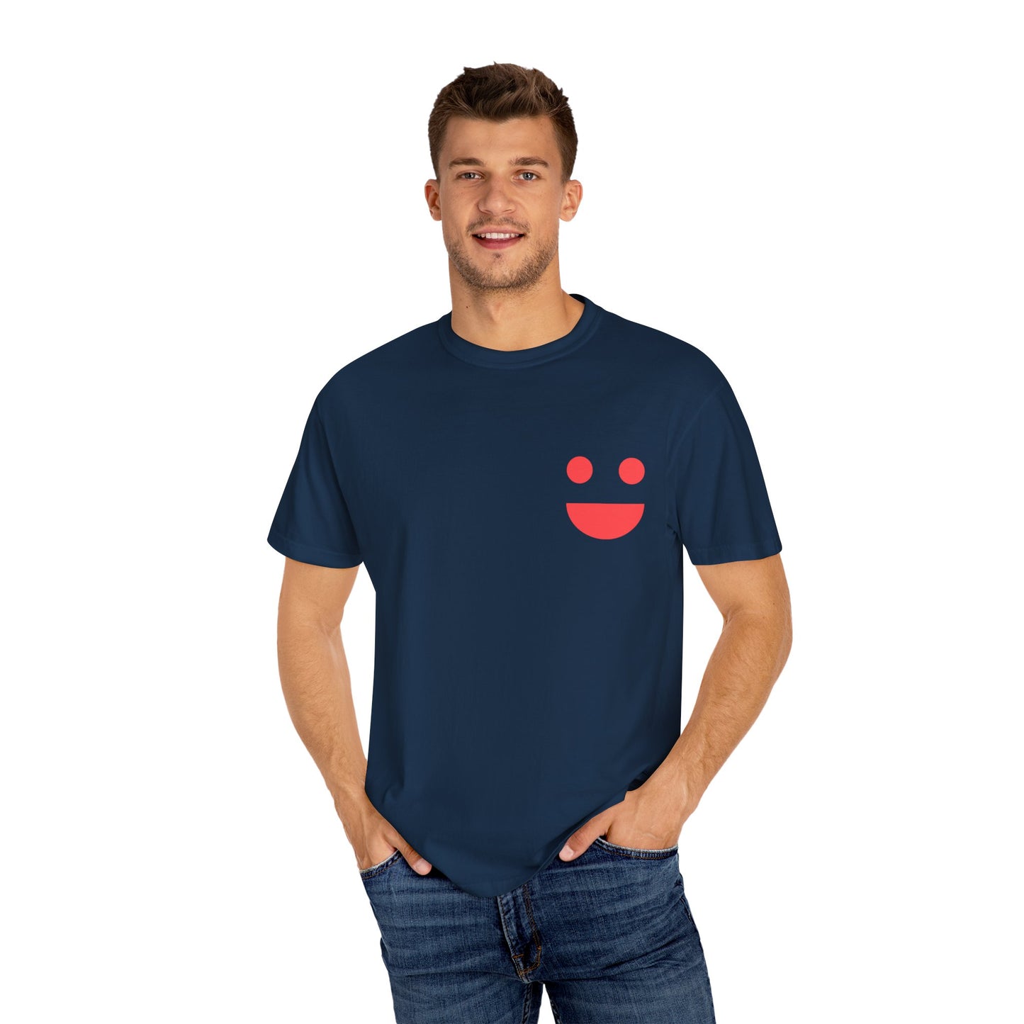 Smile Pocket Tee — “Small Miracles in Life Exist” Inspirational Graphic T-Shirt
