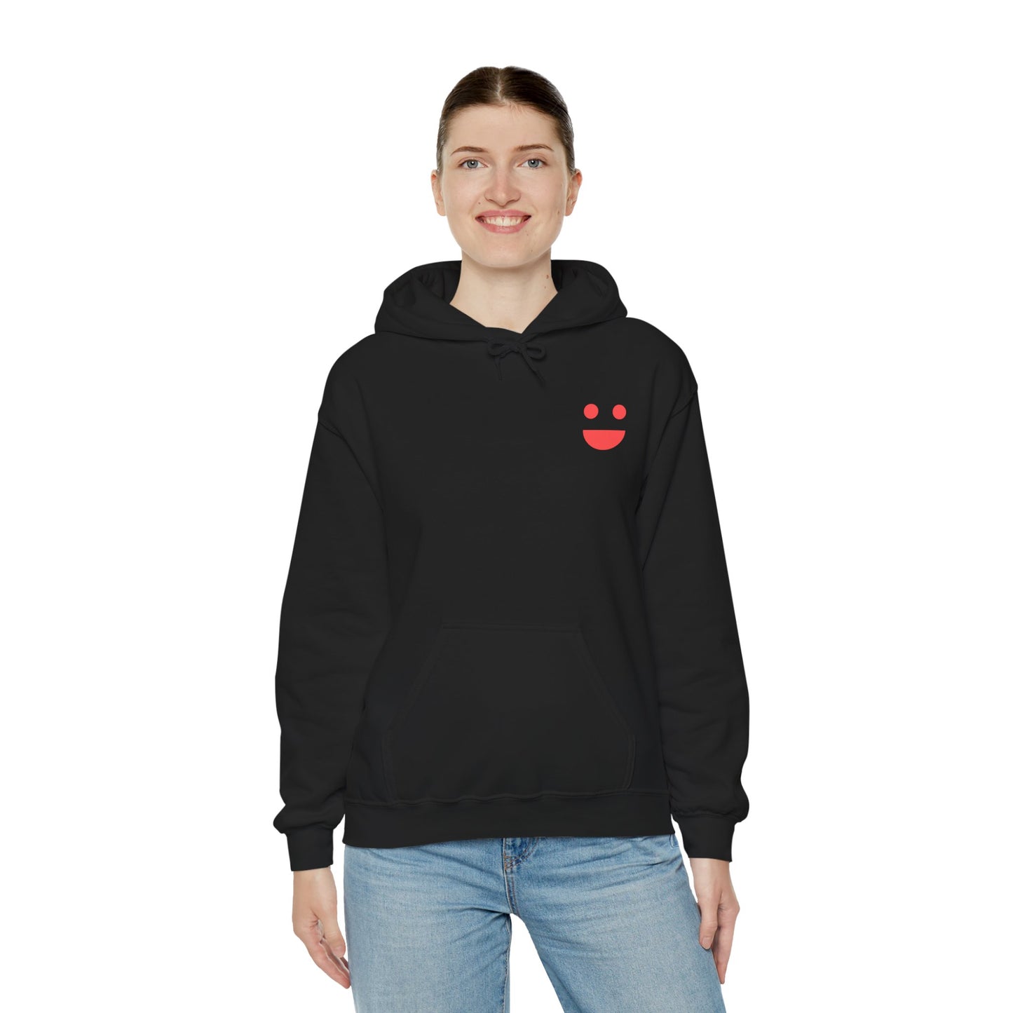 Hoodie — 'Small Miracles In Life Exist' Minimal Smiley Pullover