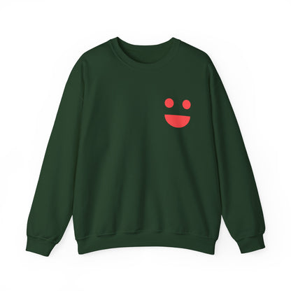 Crewneck Sweatshirt — "SMILE" Colorblock Back Print (Small Miracles In Life Exist)