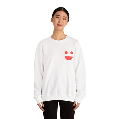 Crewneck Sweatshirt — "SMILE" Colorblock Back Print (Small Miracles In Life Exist)
