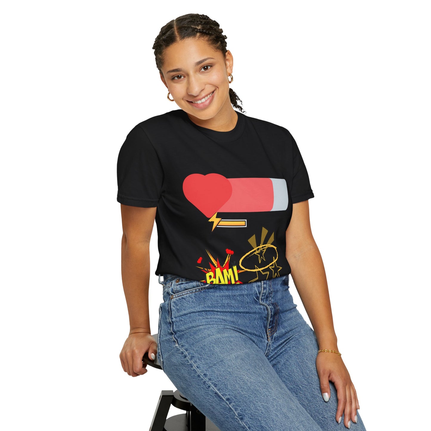 Empowered Vibes Unisex T-Shirt - Heartbeat and Resilience Design