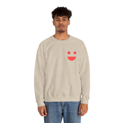 Crewneck Sweatshirt — "SMILE" Colorblock Back Print (Small Miracles In Life Exist)