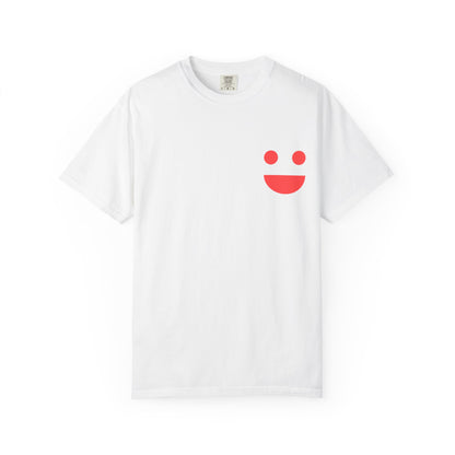 Smile Pocket Tee — “Small Miracles in Life Exist” Inspirational Graphic T-Shirt