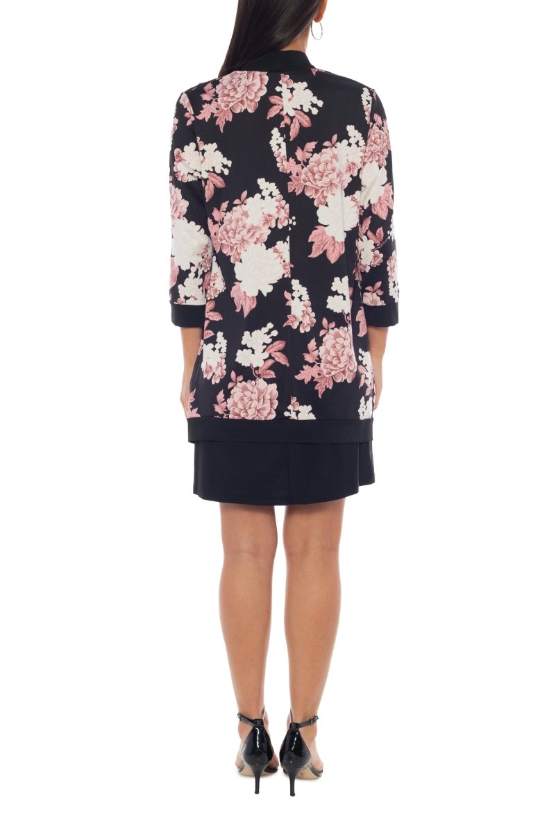 Marina Scoop Neck Sleeveless Sheath Silhouette Top With Open Front Floral Print Jacket - DCCXIV.storeMISSY CASUAL DRESS
