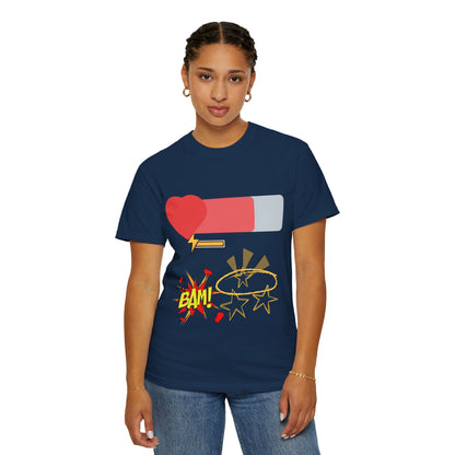 Empowered Vibes Unisex T-Shirt - Heartbeat and Resilience Design