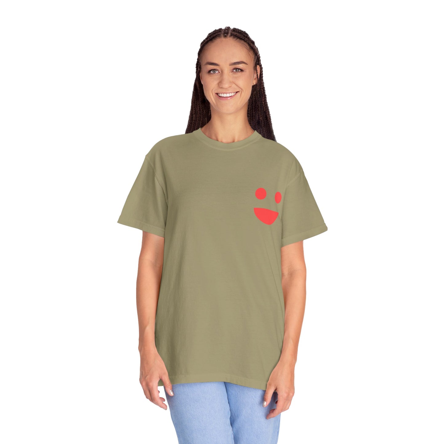 Smile Pocket Tee — “Small Miracles in Life Exist” Inspirational Graphic T-Shirt